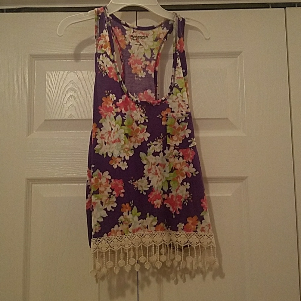 Purple floral tank